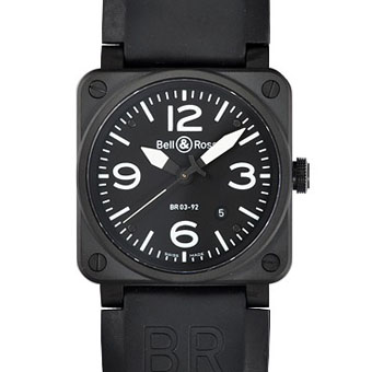 BELL＆ROSS ベル&ロス スーパーコピー BR03-92-S ブラック ステンレスPVD加工